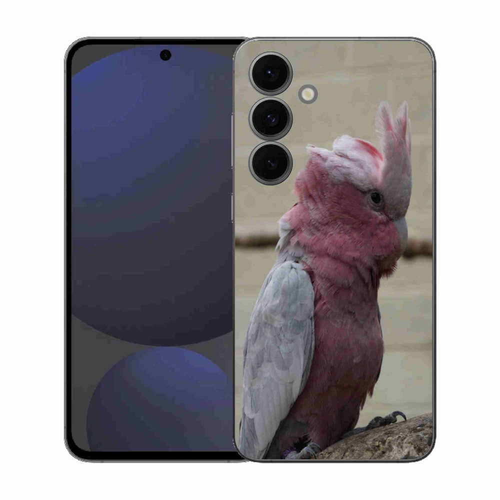 Gélový kryt mmCase na Samsung Galaxy S25 FE - papagáj kakadu ružový