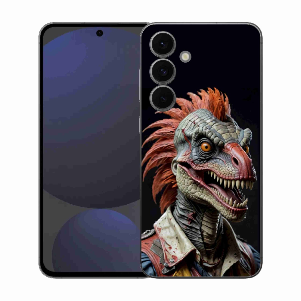 Gélový kryt mmCase na Samsung Galaxy S25 EFE - punk dinosaurus