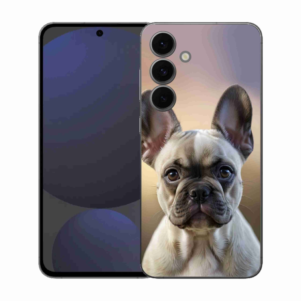 Gélový kryt mmCase na Samsung Galaxy S25 EFE - roztomilý francúzsky buldoček
