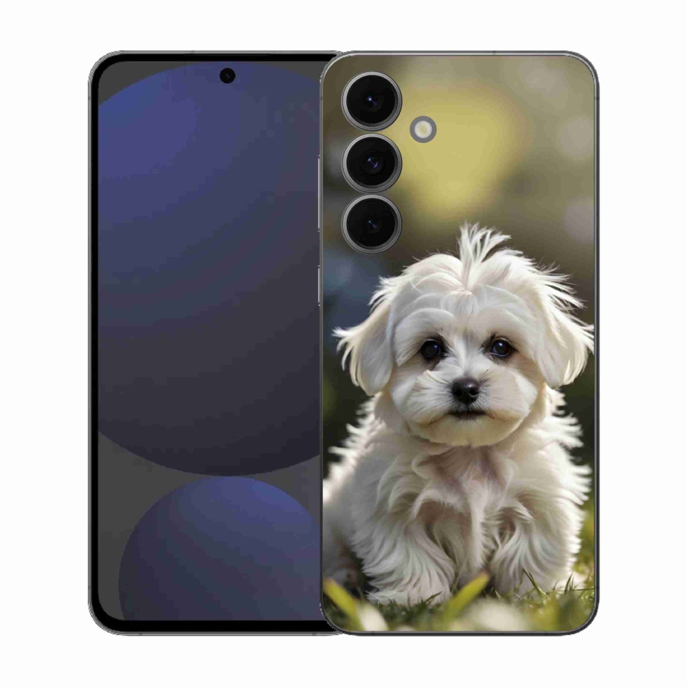 Gélový kryt mmCase na Samsung Galaxy S25 EFE - roztomilý maltézsky psík