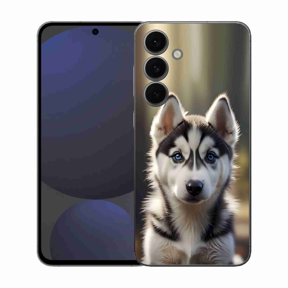 Gélový kryt mmCase na Samsung Galaxy S25 EFE - roztomilý sibírsky husky