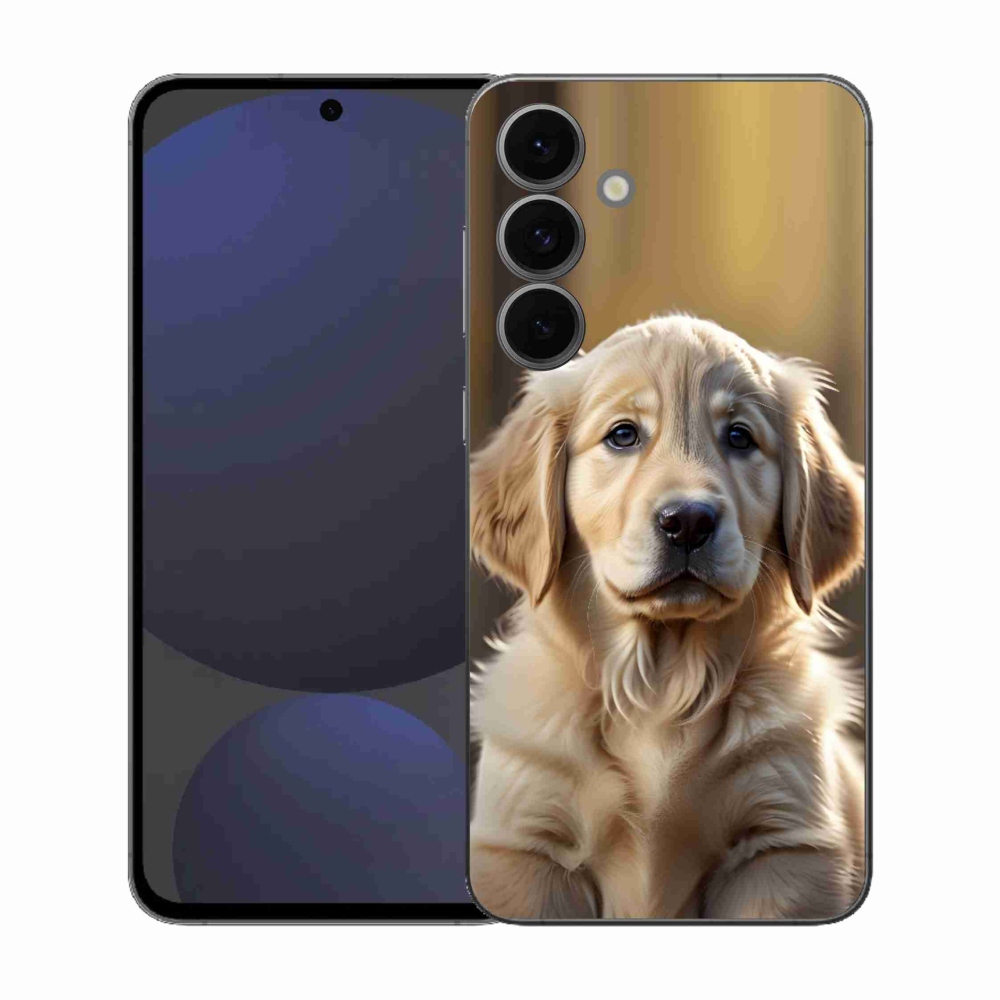 Gélový kryt mmCase na Samsung Galaxy S25 EFE - roztomilý zlatý retriever