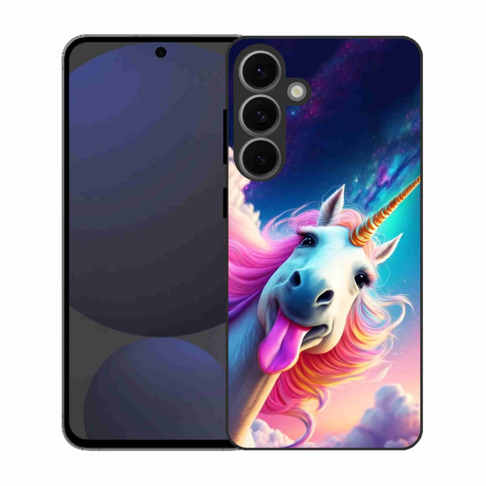 Gélový kryt mmCase na Samsung Galaxy S25 EFE - šialený jednorožec
