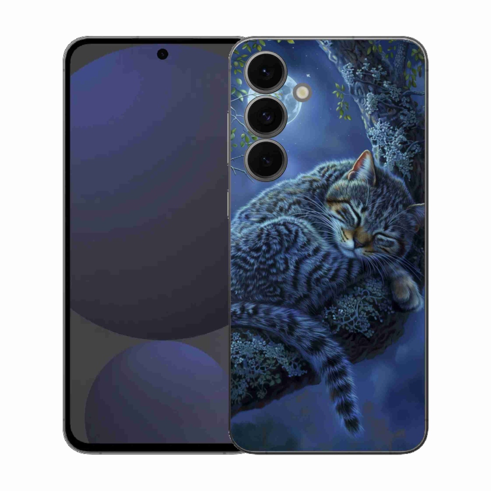 Gélový kryt mmCase na Samsung Galaxy S25 FE - spiaca mačka