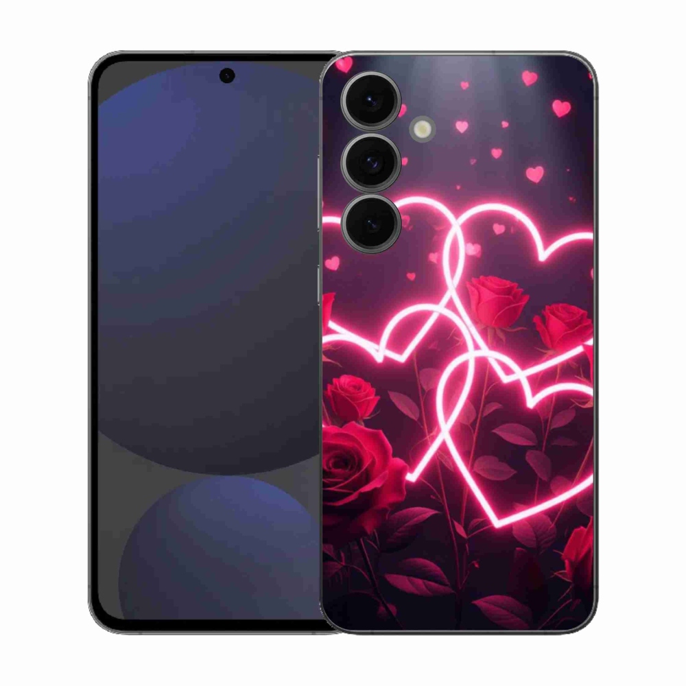 Gélový kryt mmCase na Samsung Galaxy S25 FE - srdce lásky