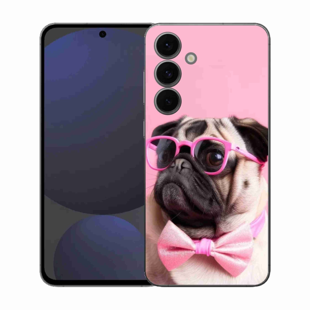 Gélový kryt mmCase na Samsung Galaxy S25 FE - štýlový mops