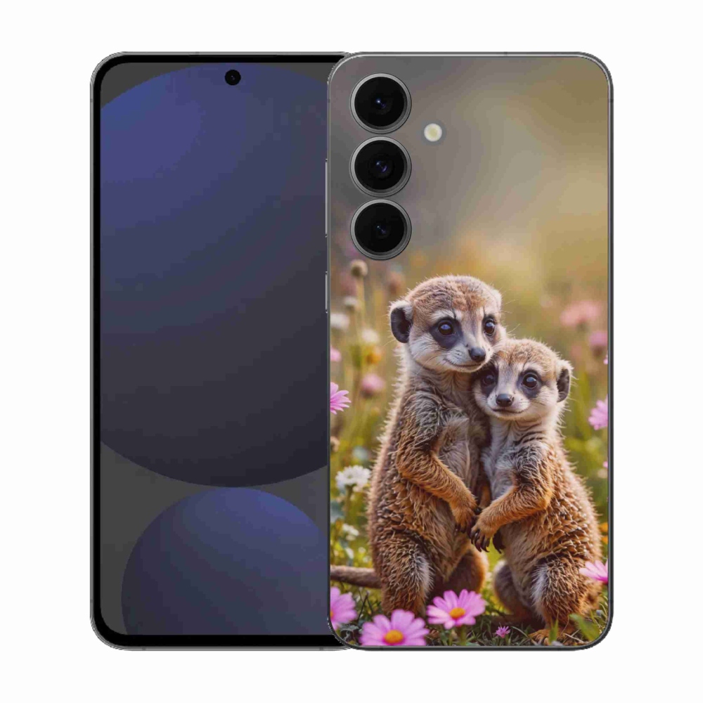 Gélový kryt mmCase na Samsung Galaxy S25 EFE - surikatí duo