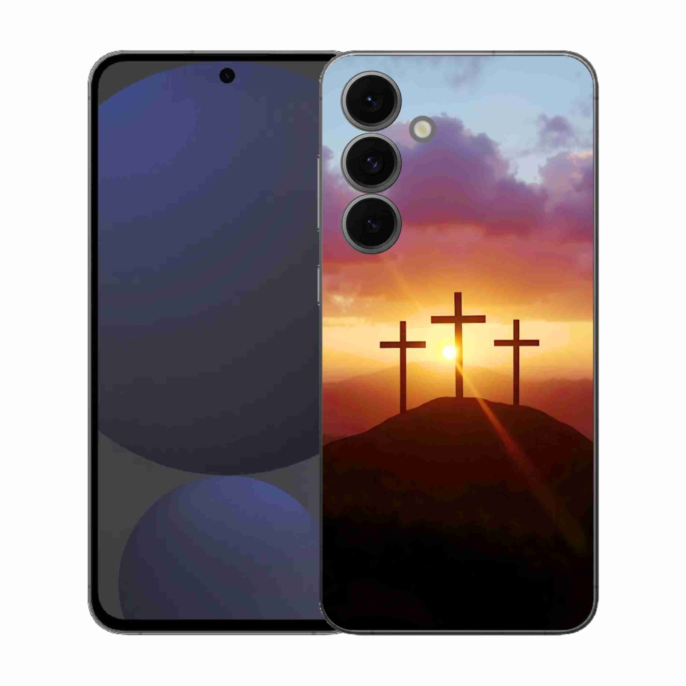 Gélový kryt mmCase na Samsung Galaxy S25 FE - tri kríža