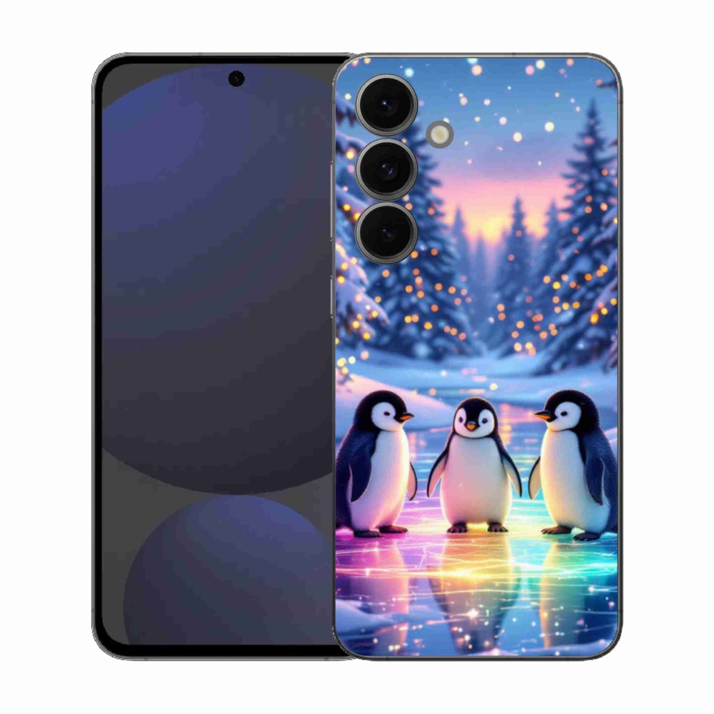 Gélový kryt mmCase na Samsung Galaxy S25 FE - tučniaky