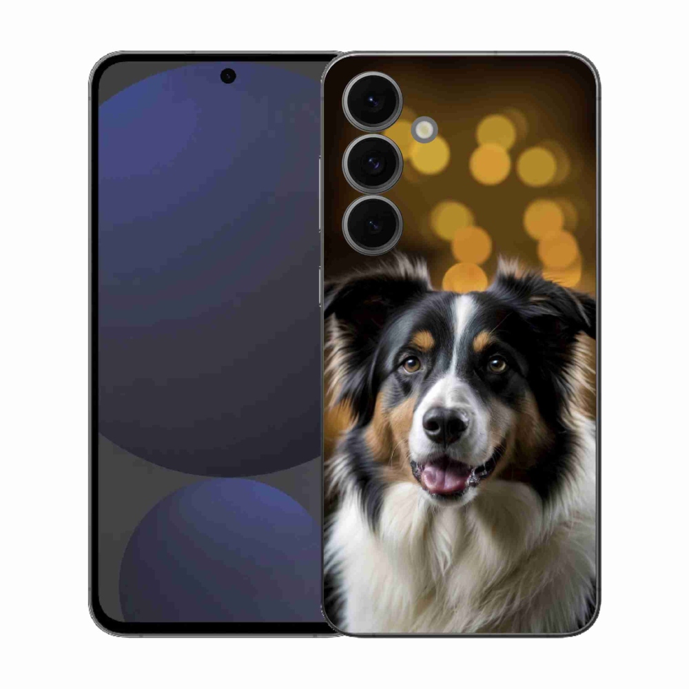 Gélový kryt mmCase na Samsung Galaxy S25 EFE - usmievavý austrálsky ovčiak