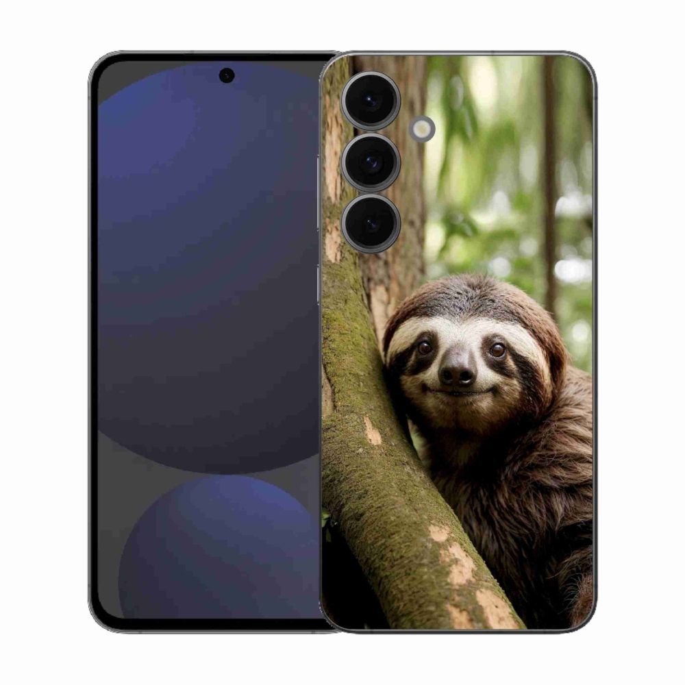 Gélový kryt mmCase na Samsung Galaxy S25 EFE - usmievavý leňochod