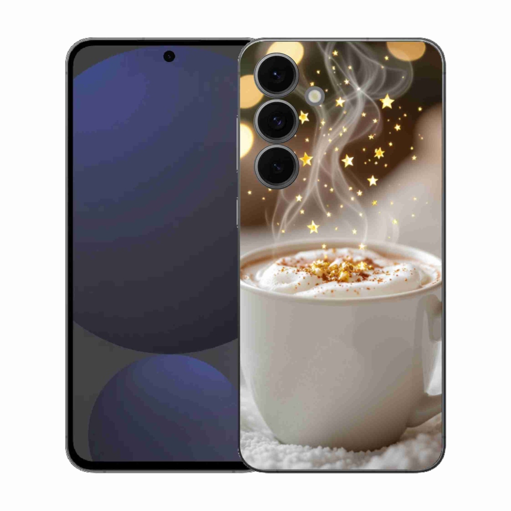 Gélový kryt mmCase na Samsung Galaxy S25 FE - vianočný horúci nápoj