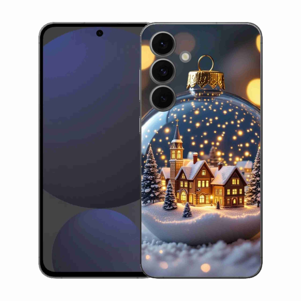 Gélový kryt mmCase na Samsung Galaxy S25 FE - vianočné gule 4