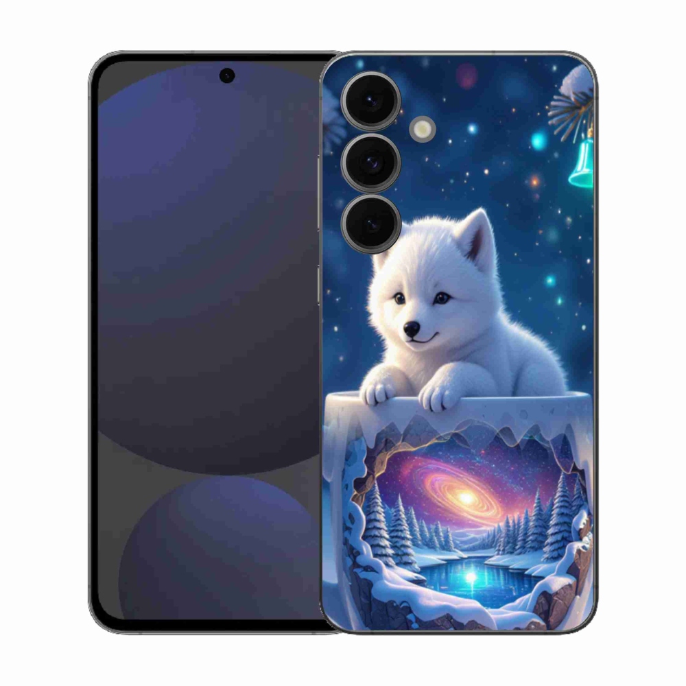 Gélový kryt mmCase na Samsung Galaxy S25 FE - vianočné šteňa