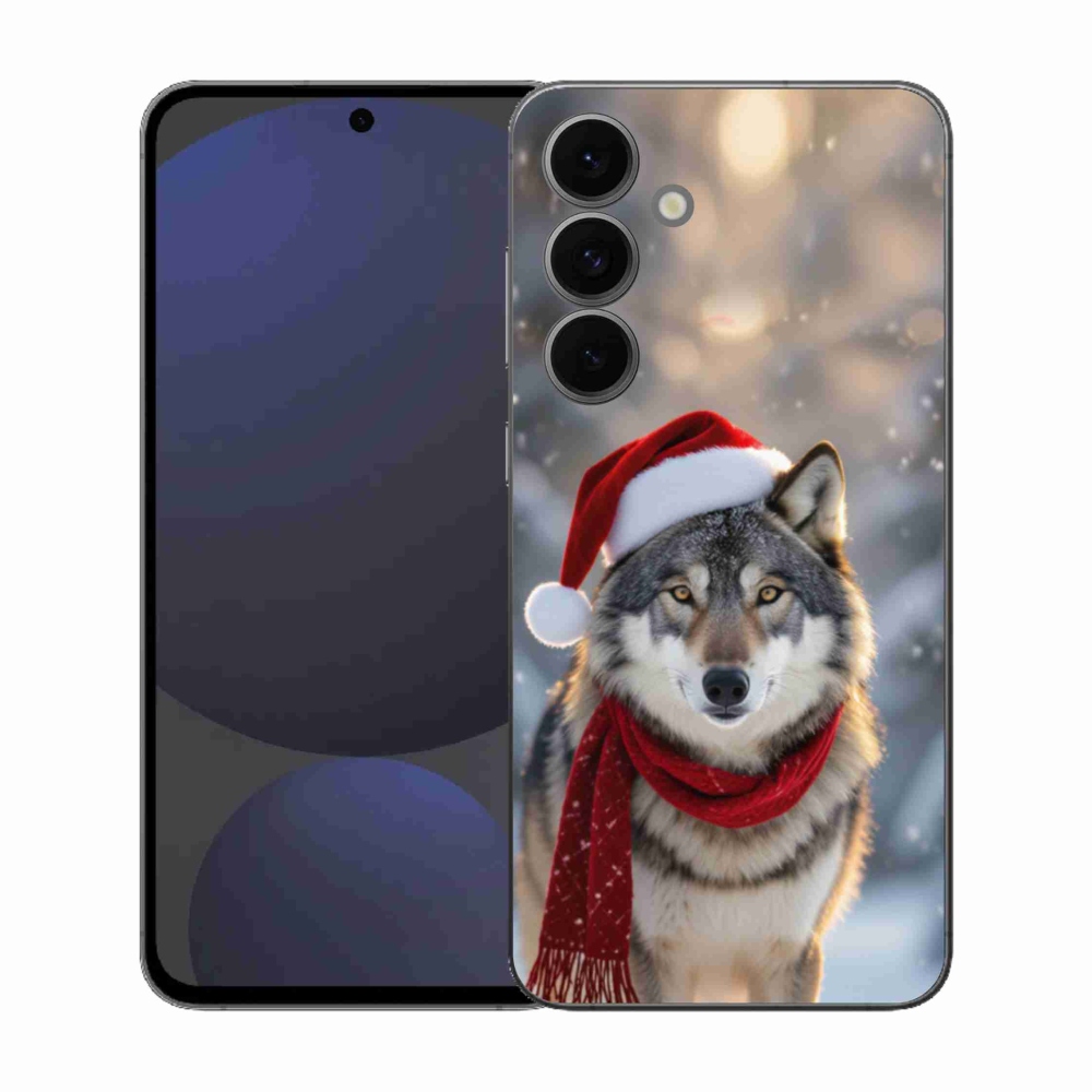 Gélový kryt mmCase na Samsung Galaxy S25 FE - vianočný vlk