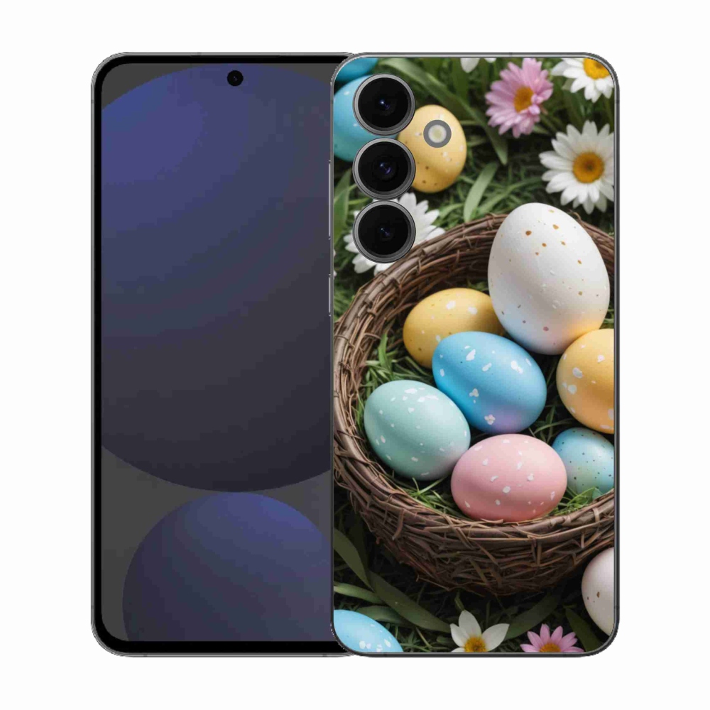 Gélový kryt mmCase na Samsung Galaxy S25 FE - veľkonočné vajíčka 2