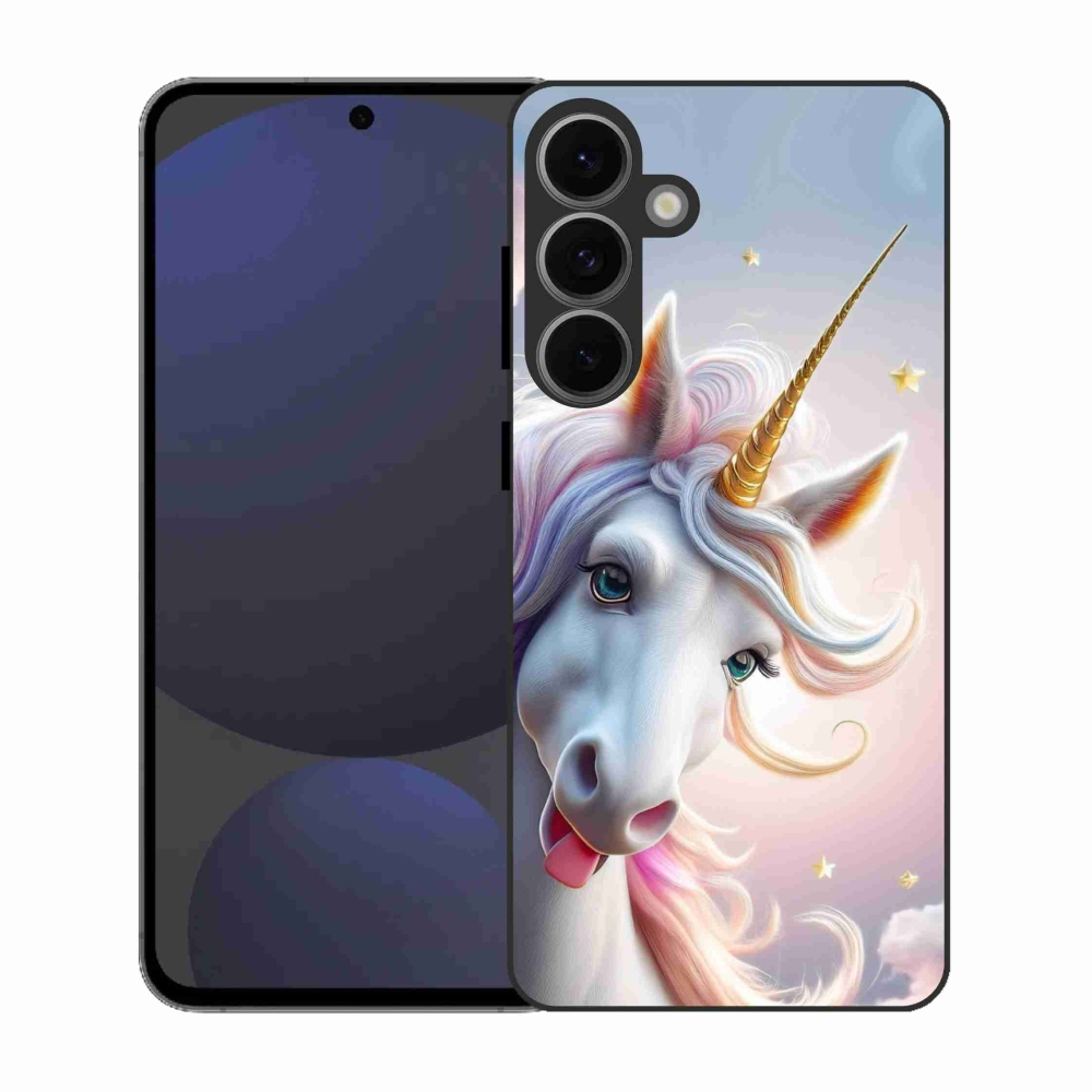 Gélový kryt mmCase na Samsung Galaxy S25 EFE - veselý jednorožec