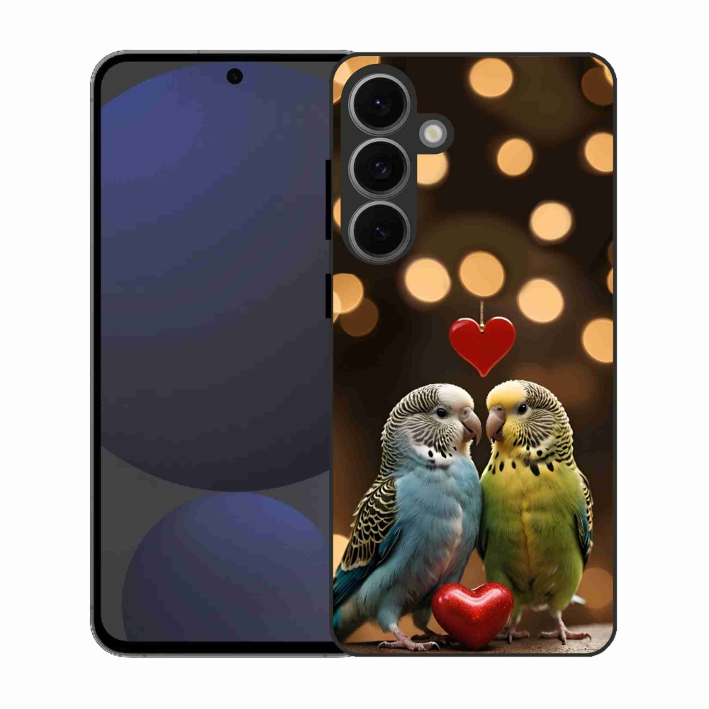 Gélový kryt mmCase na Samsung Galaxy S25 EFE - zamilovaní papagáje