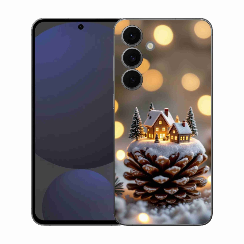 Gélový kryt mmCase na Samsung Galaxy S25 EFE - zimná dedinka