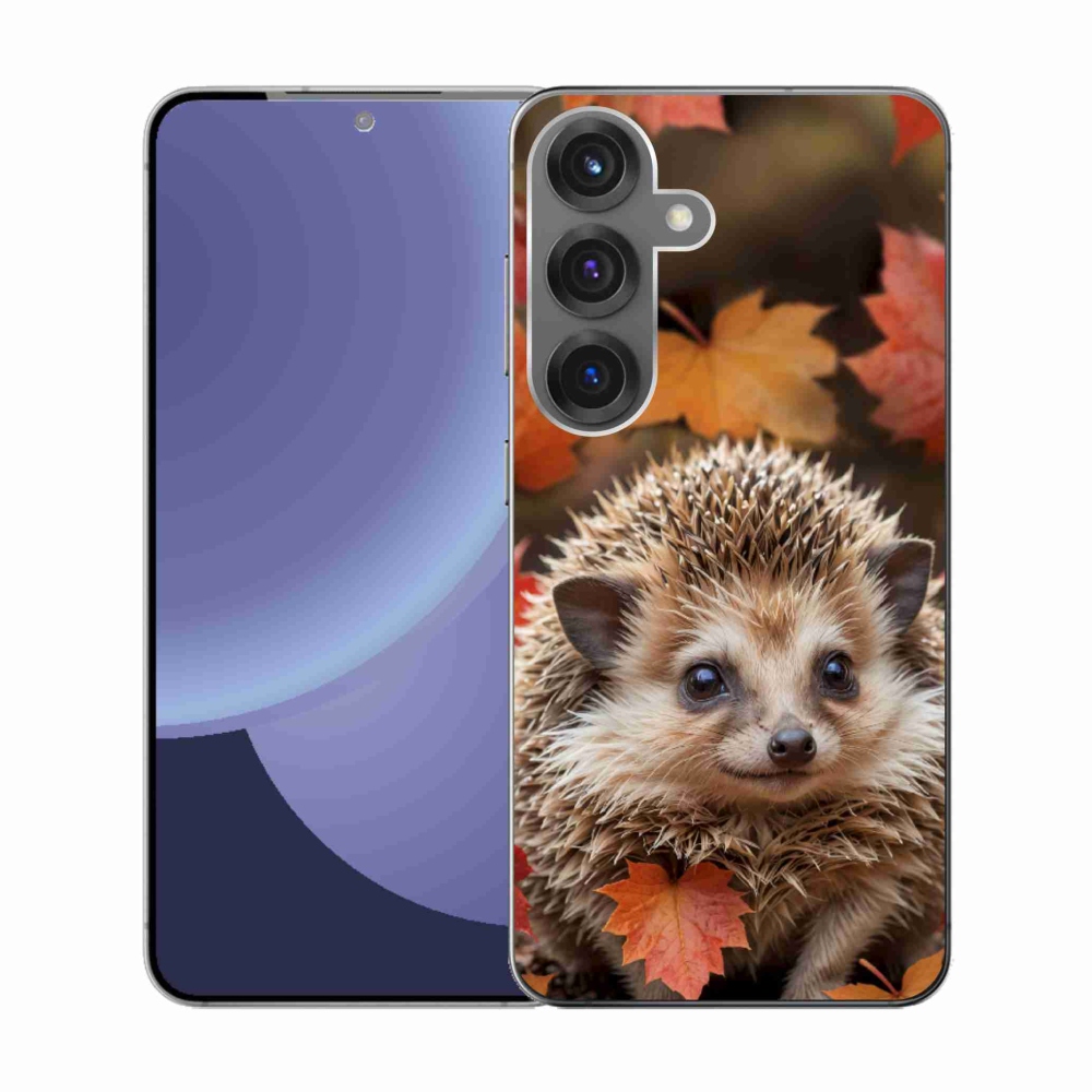 Gélový kryt mmCase na Samsung Galaxy S25 - ježko v lístia