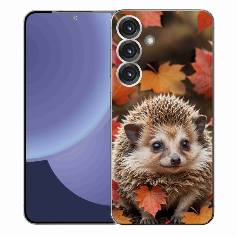 Gélový kryt mmCase na Samsung Galaxy S25+ - ježko v lístii