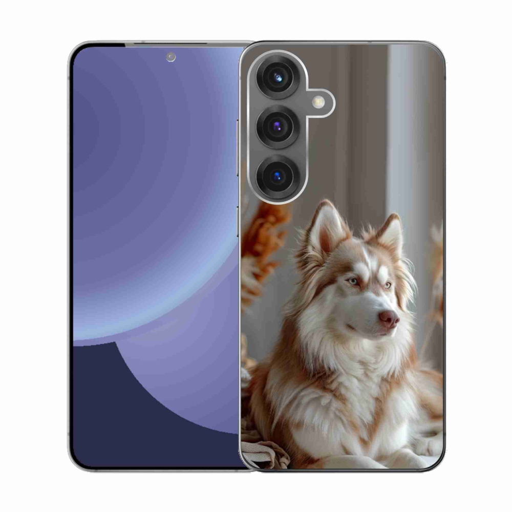 Gélový kryt mmCase na Samsung Galaxy S25 - pokojný sibírsky husky