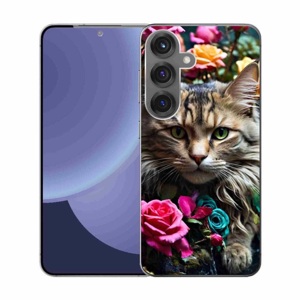 Gélový kryt mmCase na Samsung Galaxy S25 - mačacie pohľad 2