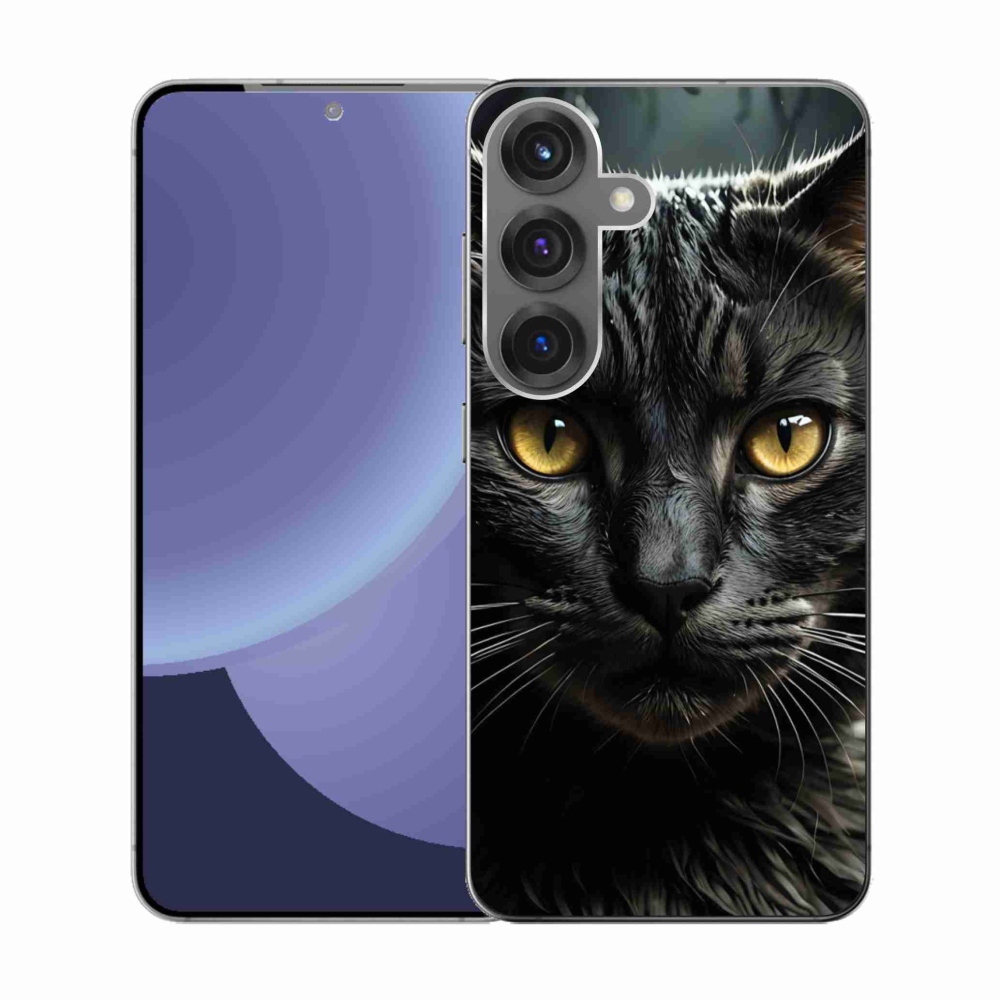 Gélový kryt mmCase na Samsung Galaxy S25 - mačacie pohľad 3