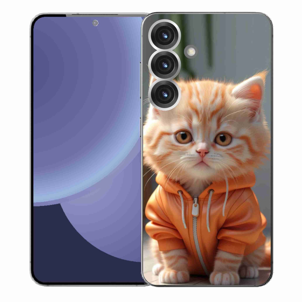 Gélový kryt mmCase na Samsung Galaxy S25+ - mačiatko v mikine