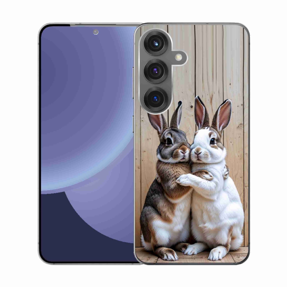 Gélový kryt mmCase na Samsung Galaxy S25 - králičie pár