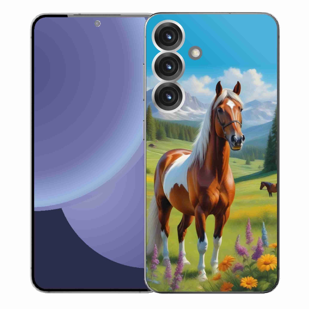 Gélový kryt mmCase na Samsung Galaxy S25+ - kôň na lúke