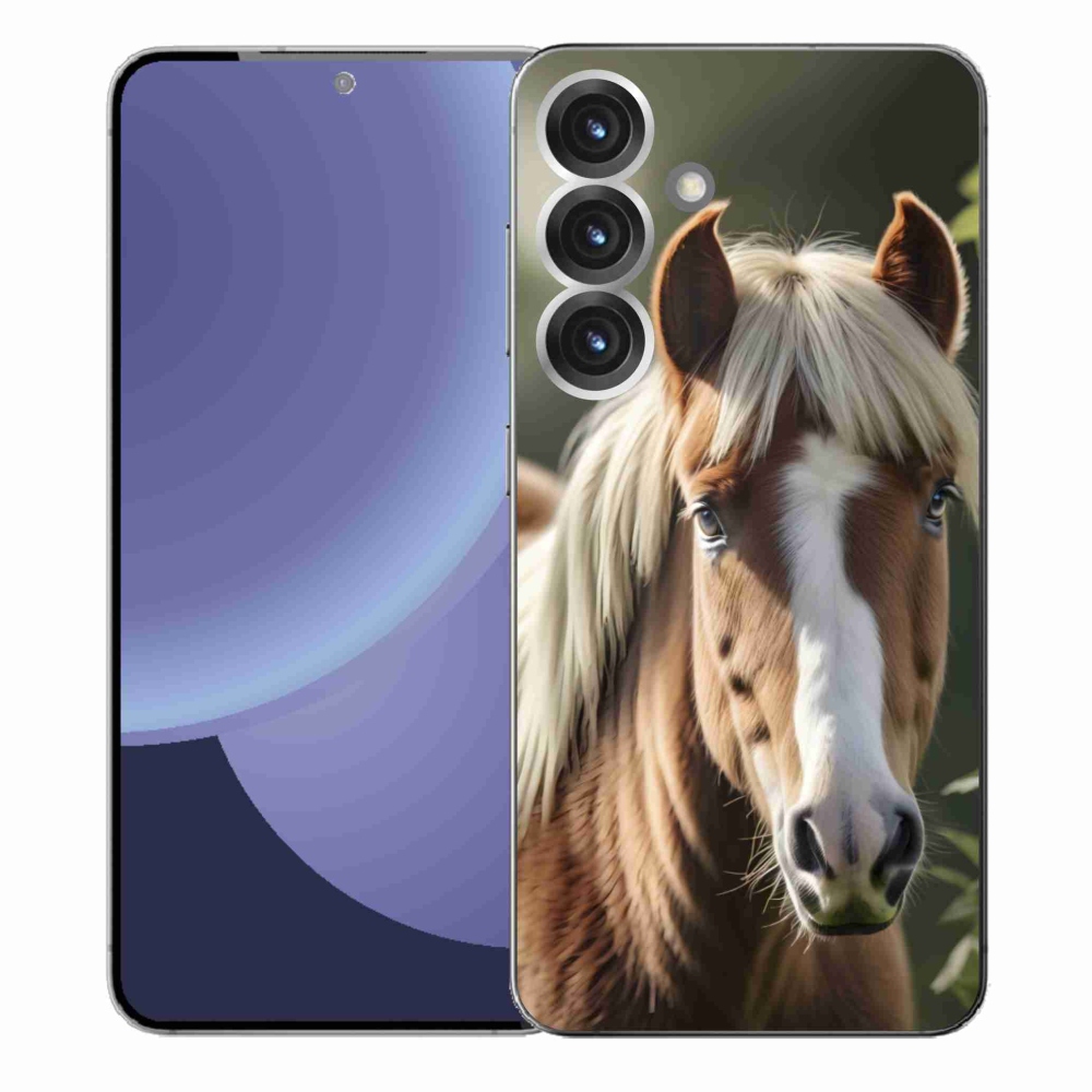 Gélový kryt mmCase na Samsung Galaxy S25+ - kôň so svetlou hrivou