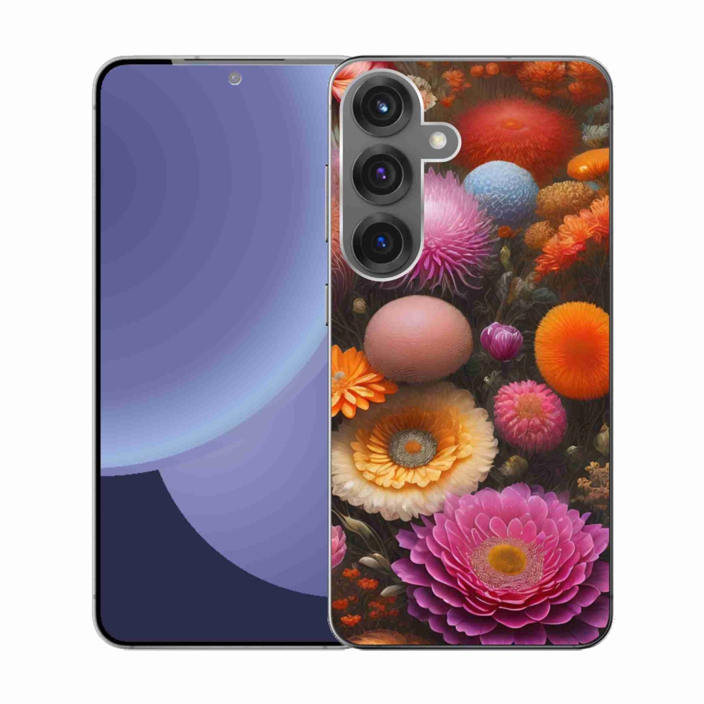 Gélový kryt mmCase na Samsung Galaxy S25 - kvetinová kompozícia
