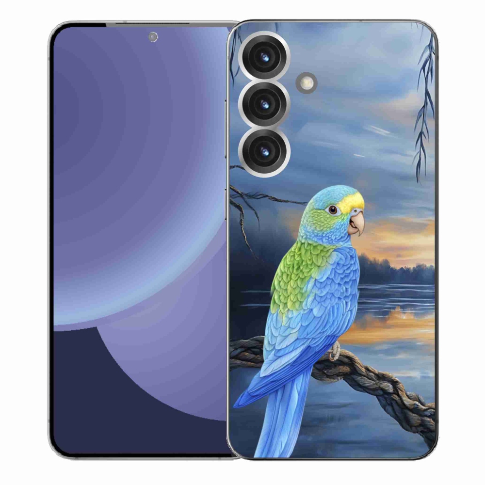 Gélový kryt mmCase na Samsung Galaxy S25+ - modrý papagáj