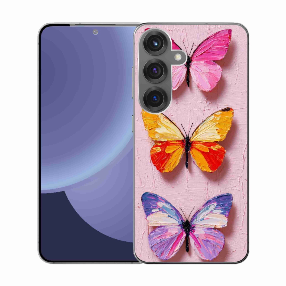 Gélový kryt mmCase na Samsung Galaxy S25 - motýlia trojica