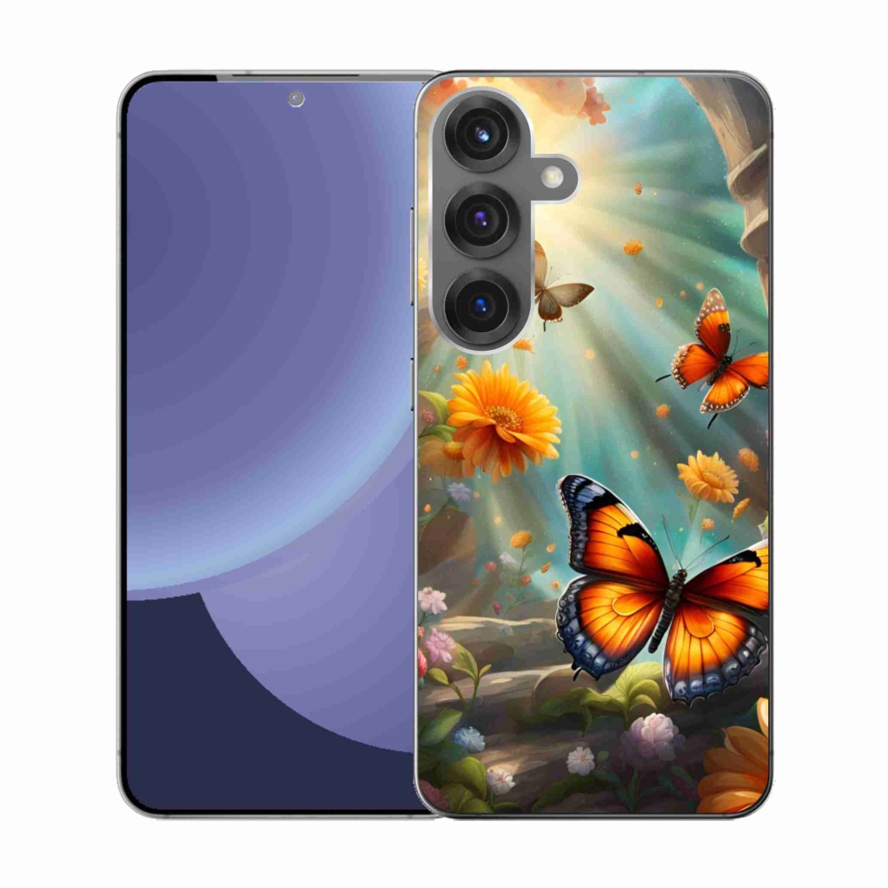 Gélový kryt mmCase na Samsung Galaxy S25 - motýlia záhrada 2