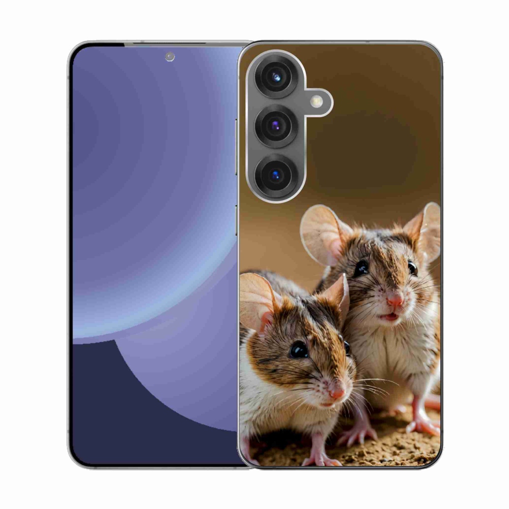 Gélový kryt mmCase na Samsung Galaxy S25 - myší duo