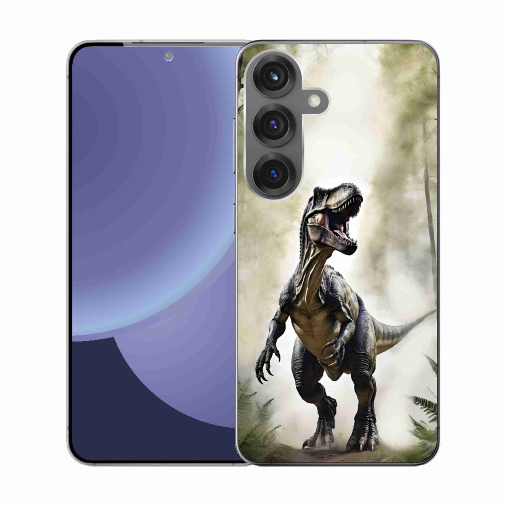 Gélový kryt mmCase na Samsung Galaxy S25 - naštvaný T-Rex