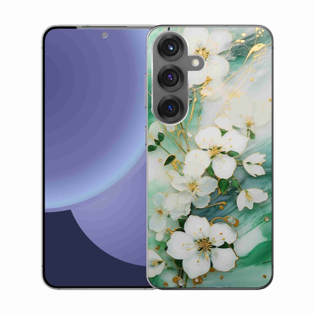 Gélový kryt mmCase na Samsung Galaxy S25 - nežné kvety