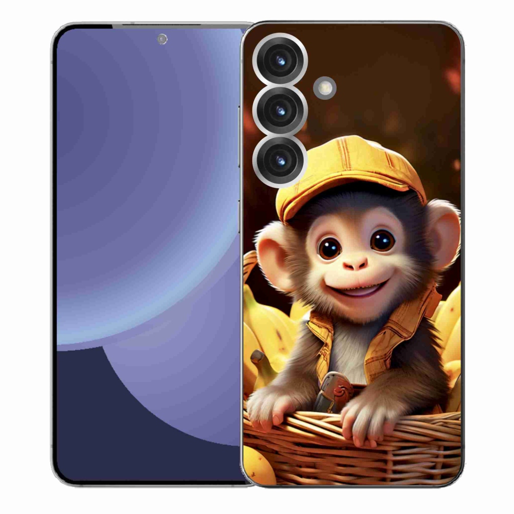 Gélový kryt mmCase na Samsung Galaxy S25+ - opice v košíku