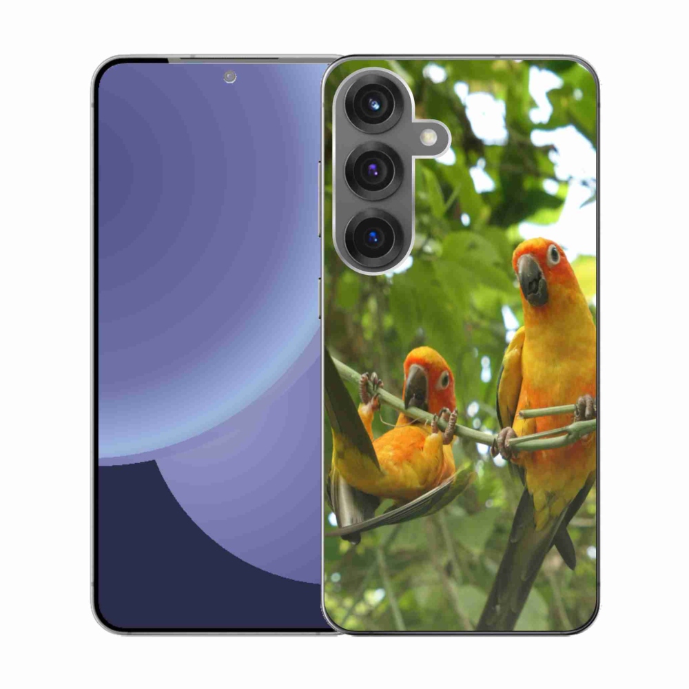 Gélový kryt mmCase na Samsung Galaxy S25 - papagáje aratingy