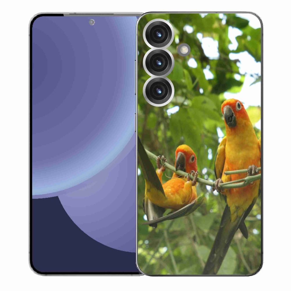 Gélový kryt mmCase na Samsung Galaxy S25+ - papagáje aratingy