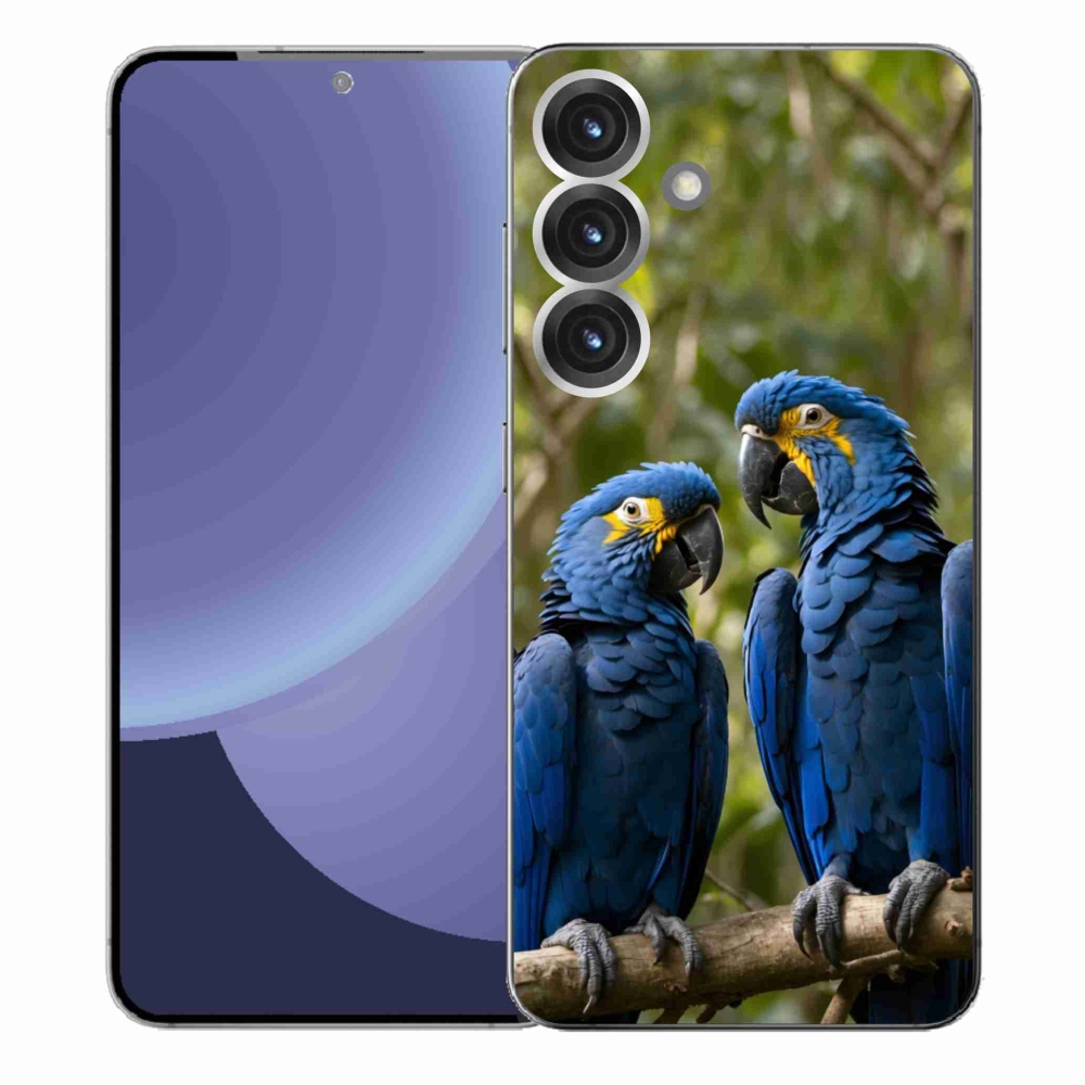 Gélový kryt mmCase na Samsung Galaxy S25+ - papagájové duo