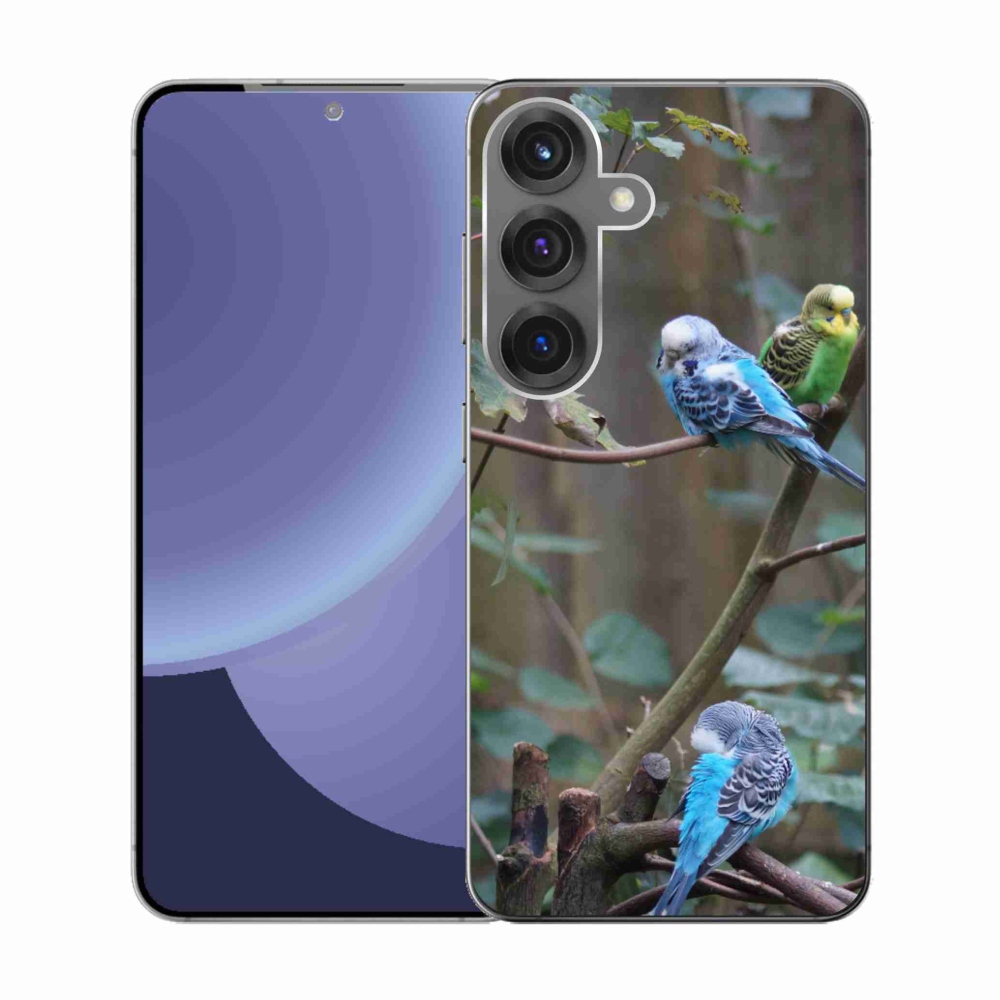Gélový kryt mmCase na Samsung Galaxy S25 - papagáje na vetve