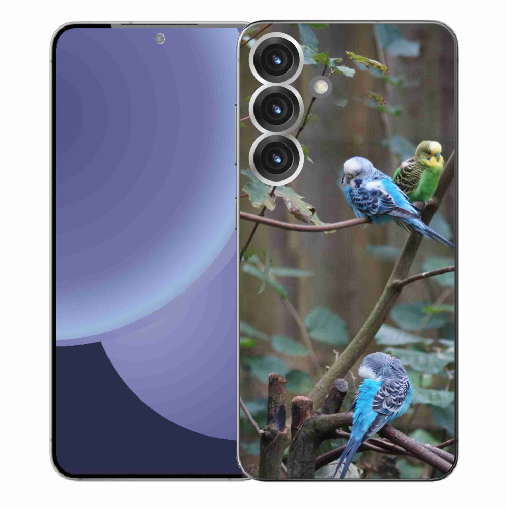 Gélový kryt mmCase na Samsung Galaxy S25+ - papagáje na vetve