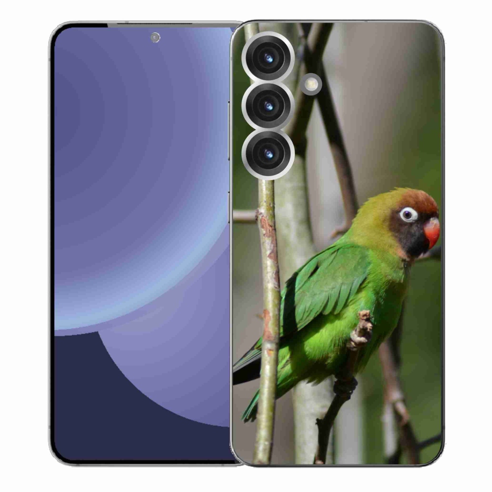 Gélový kryt mmCase na Samsung Galaxy S25+ - papagáj agapornis