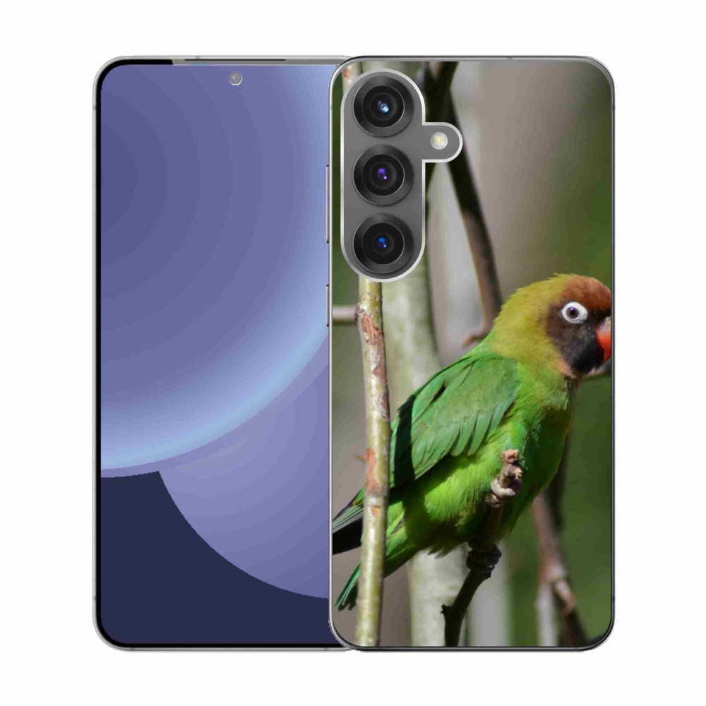 Gélový kryt mmCase na Samsung Galaxy S25 - papagáj agapornis