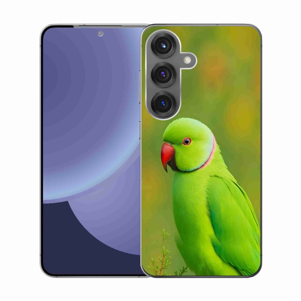 Gélový kryt mmCase na Samsung Galaxy S25 - papagáj alexander 2