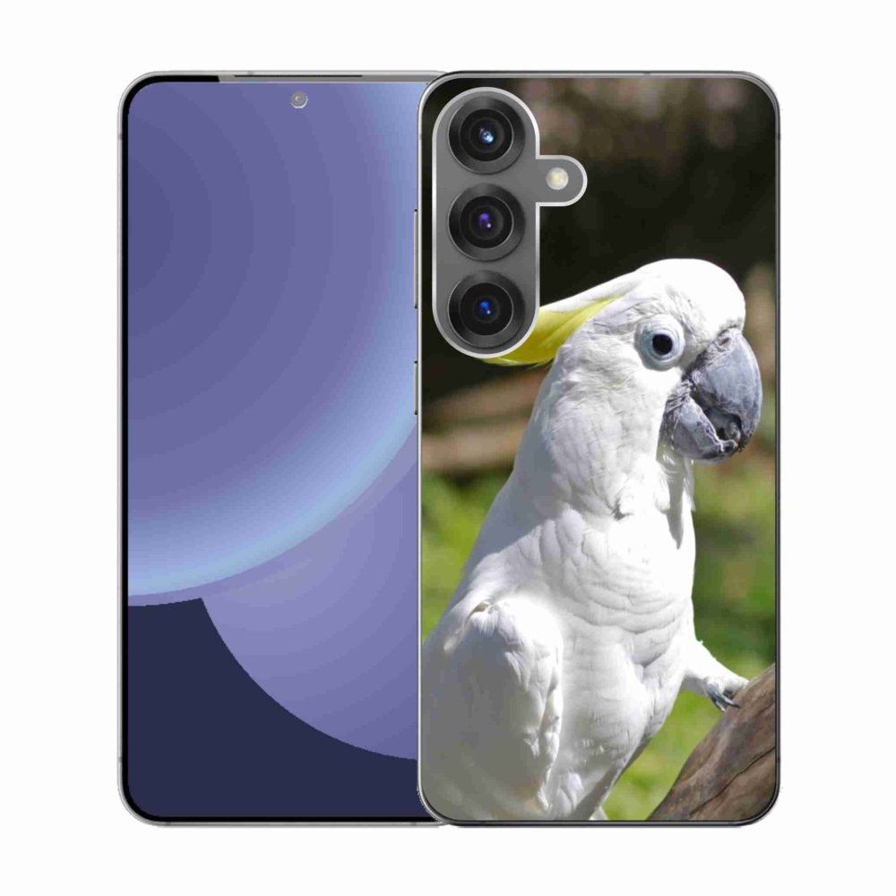 Gélový kryt mmCase na Samsung Galaxy S25 - papagáj kakadu 2