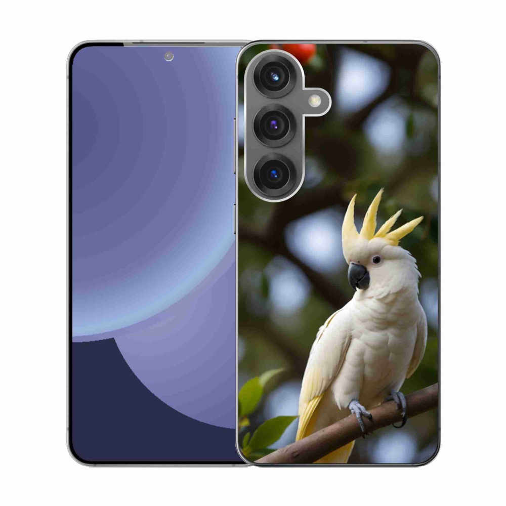 Gélový kryt mmCase na Samsung Galaxy S25 - papagáj kakadu 3